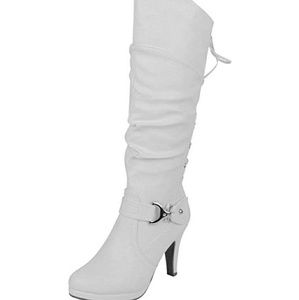 TOP MODA Heeled Slouch Boots